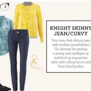 Cabi Womens Knight Skinny Jeans Curvy Dark Wash Stretch Denim #3040 Size 6
